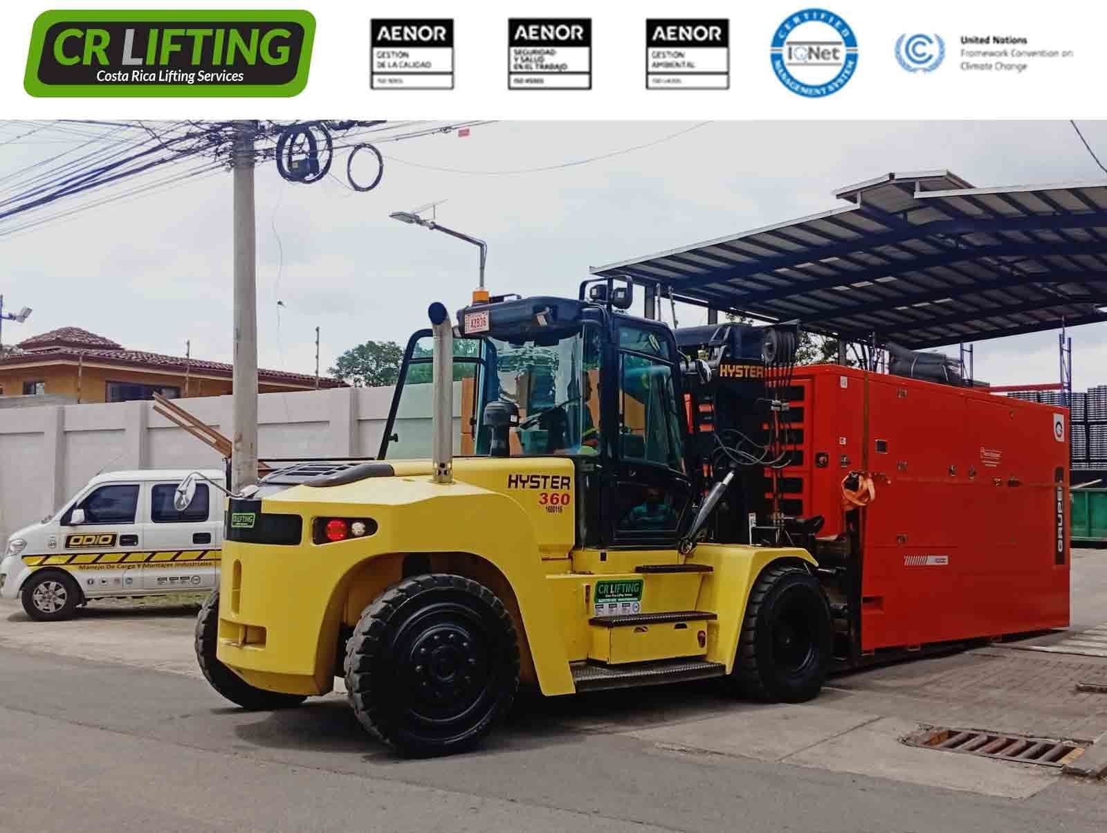 ¡Montacargas de 16 tons en acción!