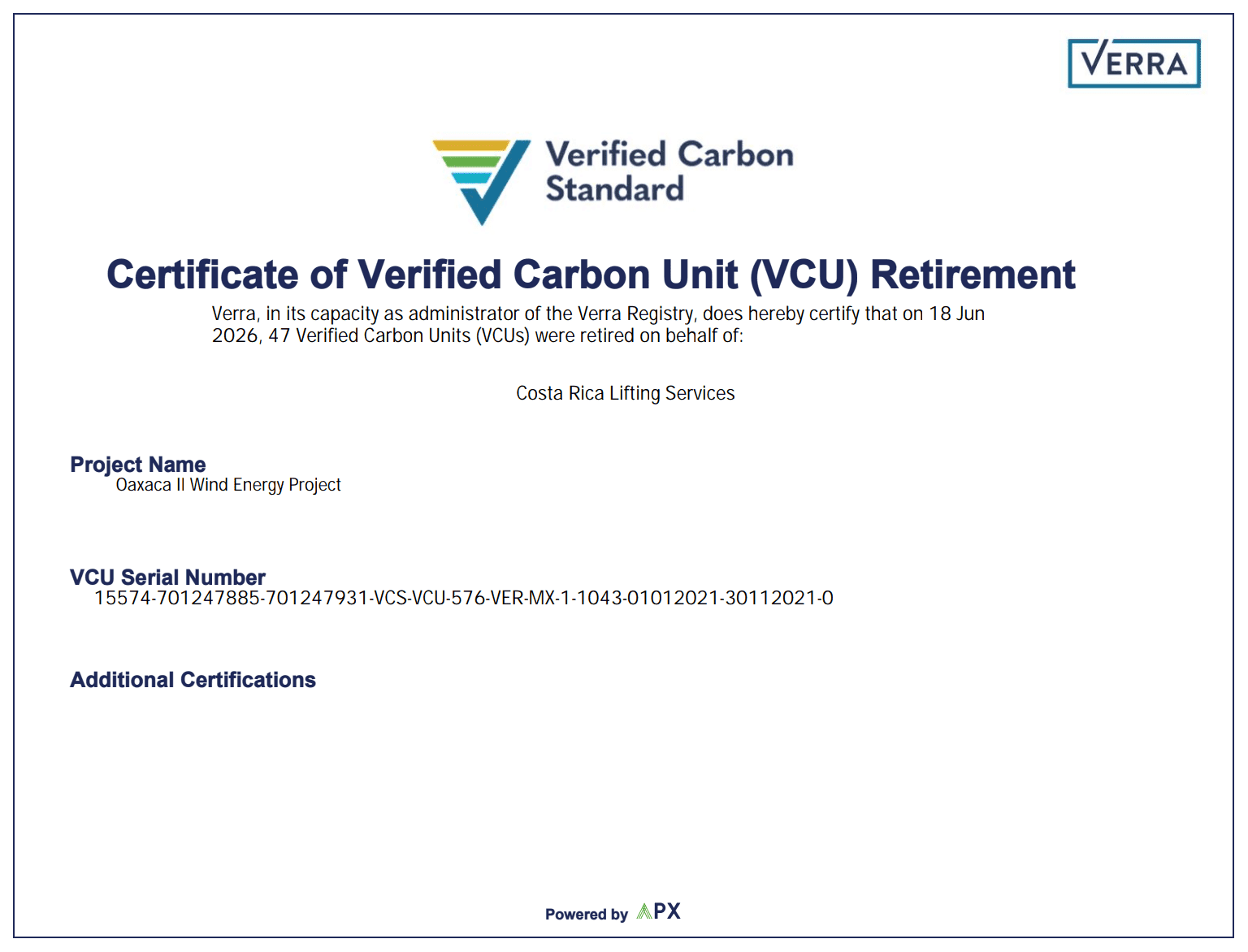 ¡Nuestra Certificación de Carbono Neutro!